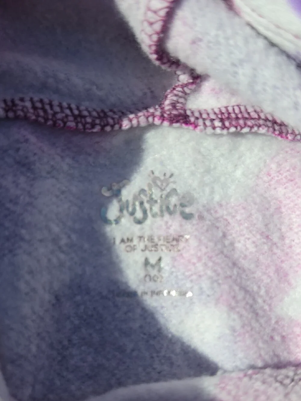 Justice Girls Pink Purple Camo Hoodie